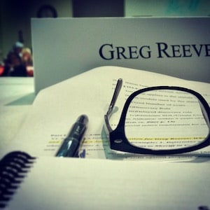 Greg Reeves Book, Paper and pen
